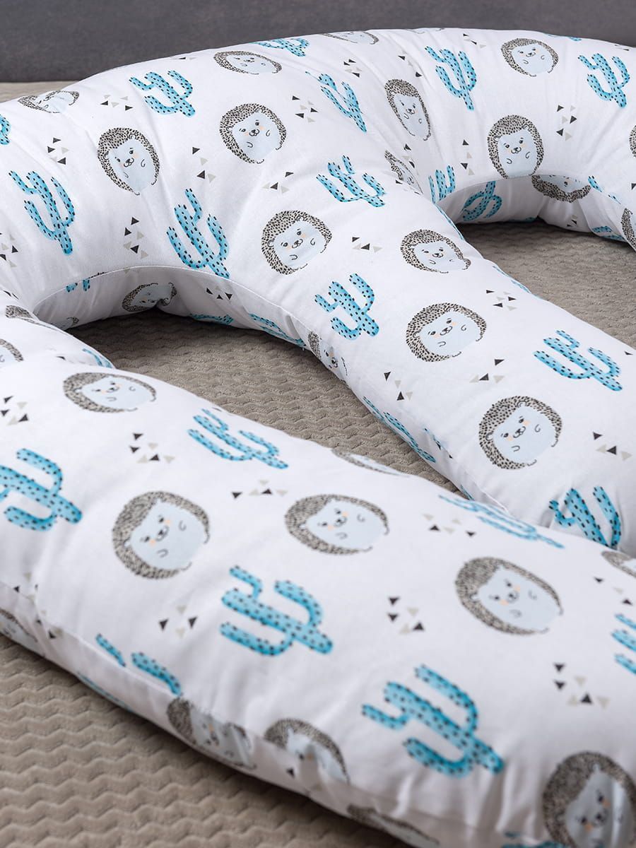 снимок Подушка для двойняшек "ЕЖИКИ" от магазина BIO-TEXTILES ОПТ
