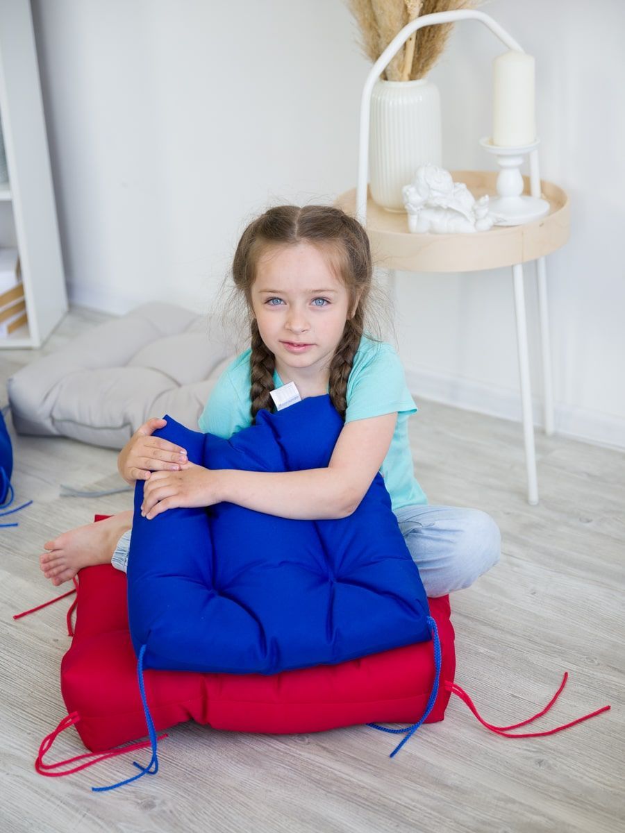 снимок Подушка для сада "ЛОФТ" синяя 38*38 от магазина BIO-TEXTILES ОПТ