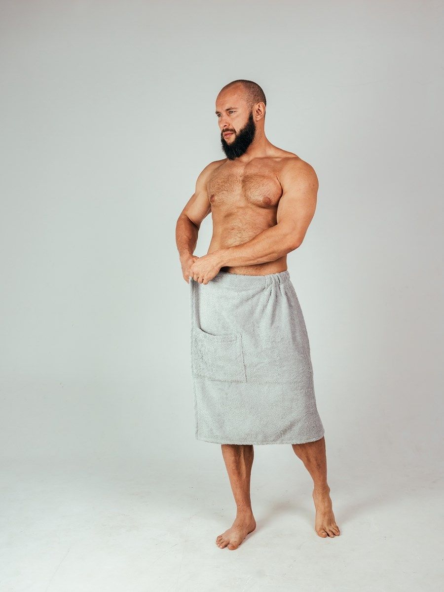снимок Килт махровый PandaHug Leonardo светло-серый от магазина BIO-TEXTILES ОПТ